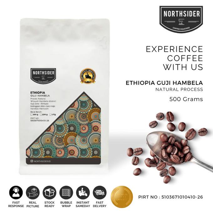 

BIJI KOPI ARABIKA ETHIOPIA GUJI HAMBELA NATURAL - 500GR NORTHSIDER -Diskon Besar