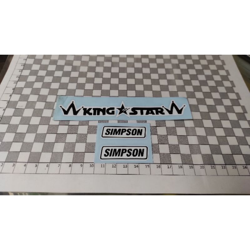 cutting sticker simpson helmet