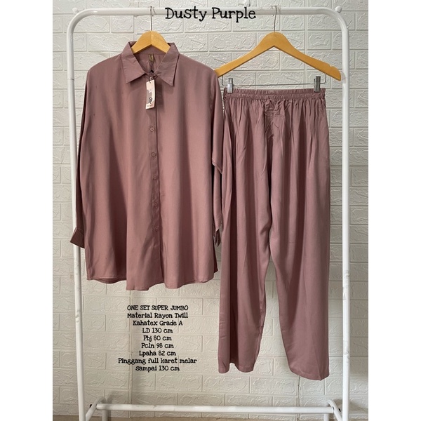 BEST SELLER One Set Super Jumbo Polos LD 120,LD 126,LD 130-Dusty purple Ld 130