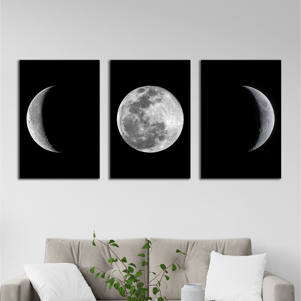 1 SET POSTER KAYU JUMBO TEMA BULAN / GALAXY / ANTARIKSA / LUAR ANGKASA