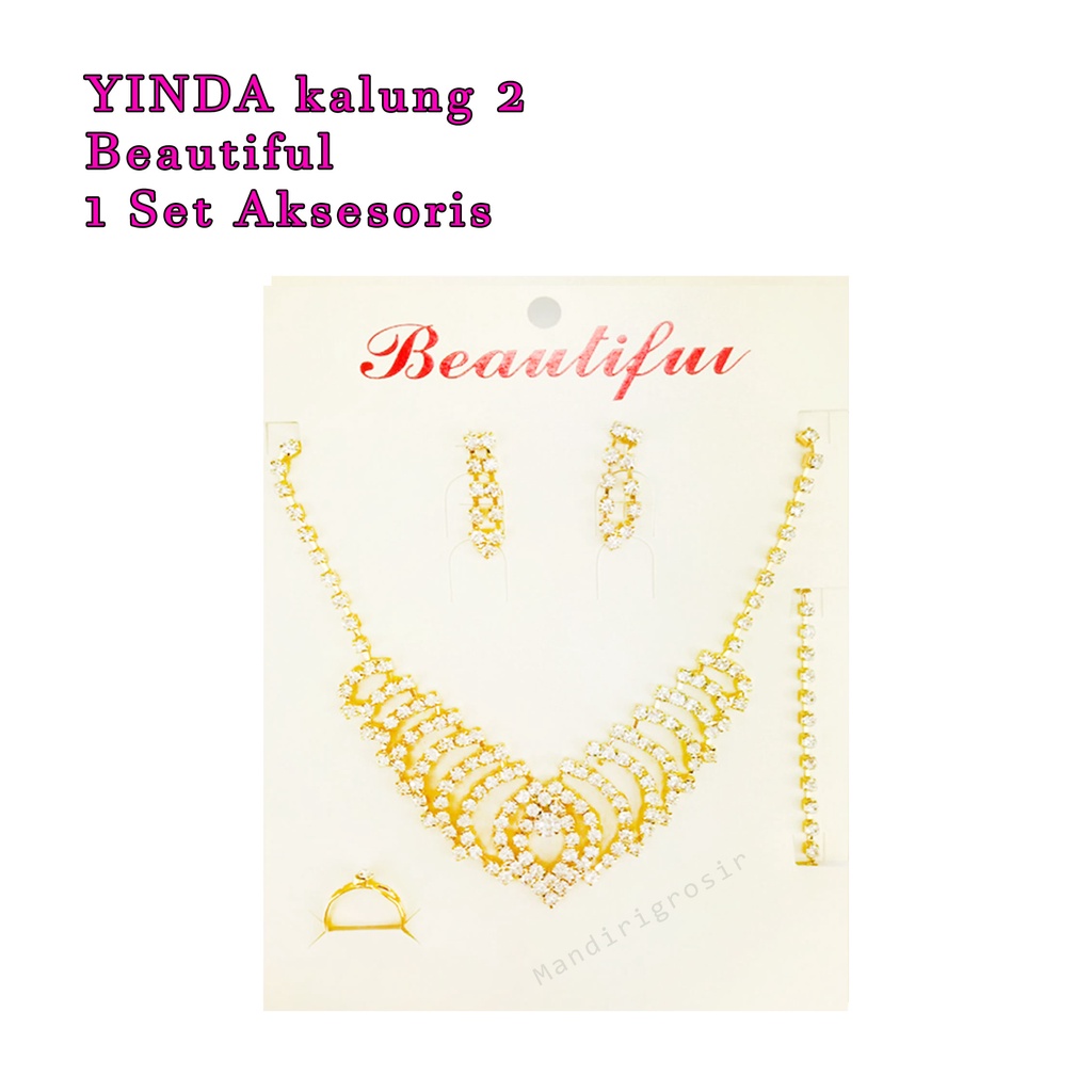 1 Set Aksesoris*YINDA kalung 2 *Beautiful * Aksesoris