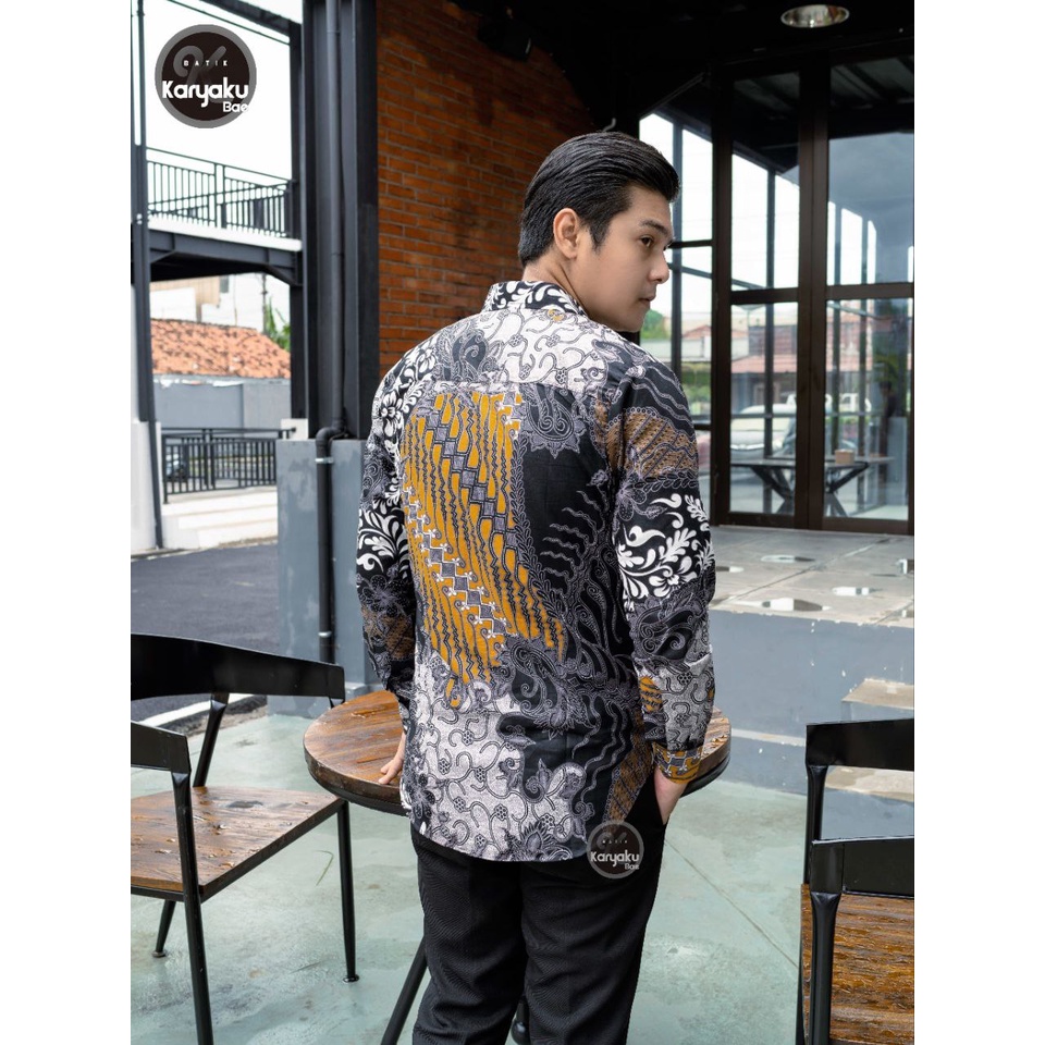 BAJU BATIK PRIA SLIMFIT MODERN LENGAN PANJANG ML XL XXL XXXL