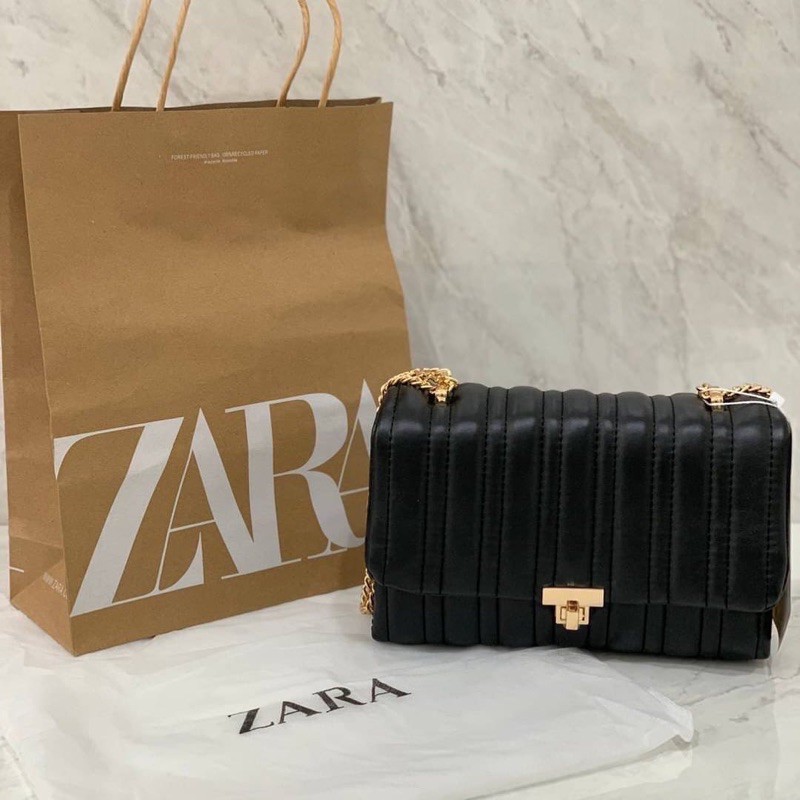 ZARA quilted midi crossbody