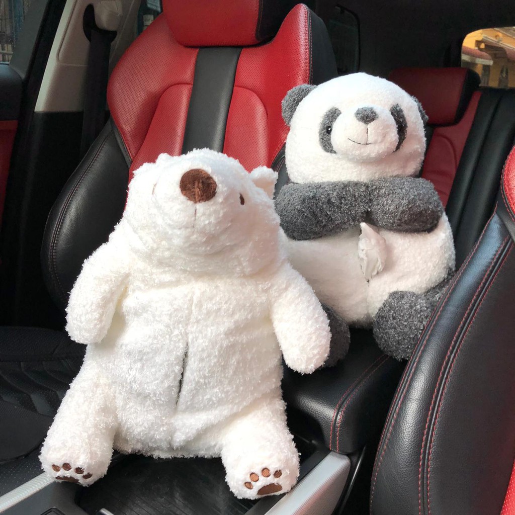 Sarung Tisu Kotak Tissue Sit Panda and Mr Bear Beruang