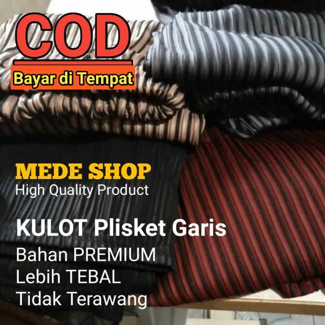  Celana  Kulot Plisket  Prisket Panjang Wanita Ukuran Besar 