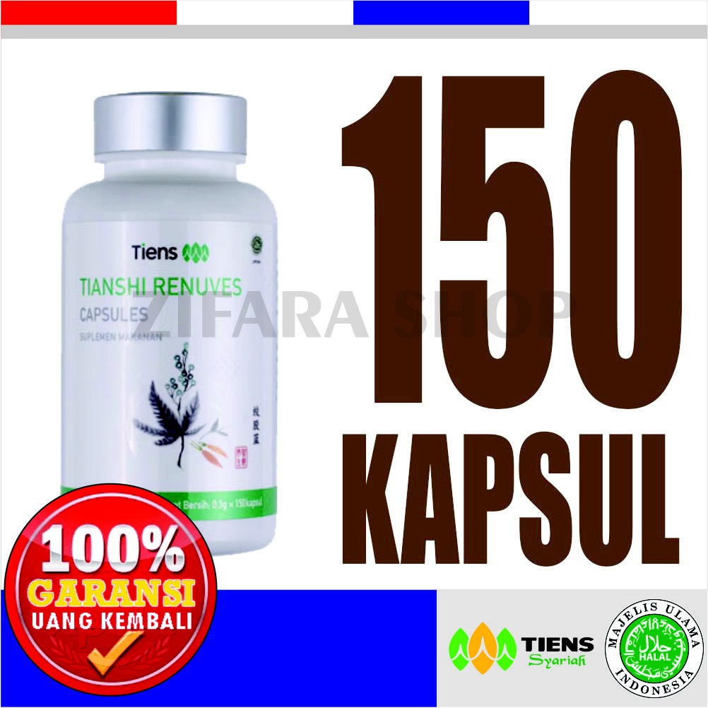 Tiens / Tianshi Renuves Capsules Isi 150 Kapsul 100% Original | Antioksidan