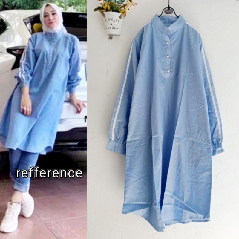 TUNIK LORENA BIRU / TUNIK WANITA / TUNIK / TUNIK JUMBO