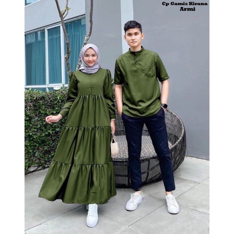 baju couple pasangan set gamis couple keluarga kapelan suami istri kapel lebaran pacar kodangan lamaran kekinian terbaru 2022