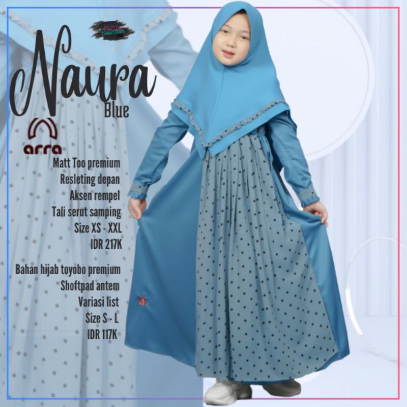 Naura Ayman Kids Syari Gamis Bayi Anak Perempuan Crucil Susun Rample fulcadot 1 2 Tahun Rempel Origi