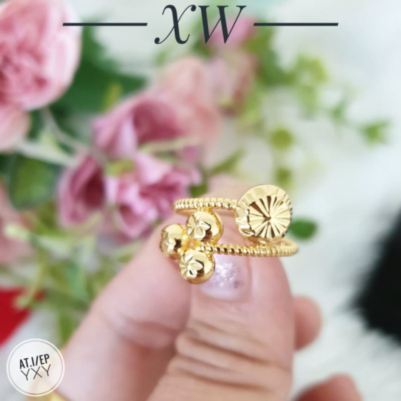 Cincin Yaxiya warna emas 24k CAT03003