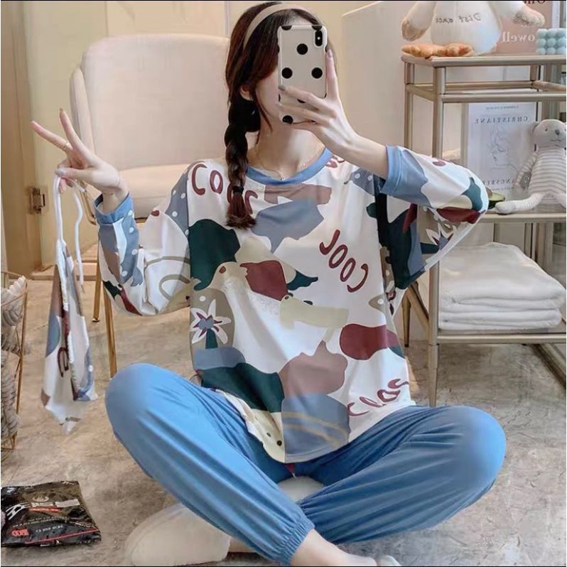 WM - Piyama PP Import Murah / piyama pp / piyama wanita / piyama cewek / piyama murah / piyama-Cool pouch