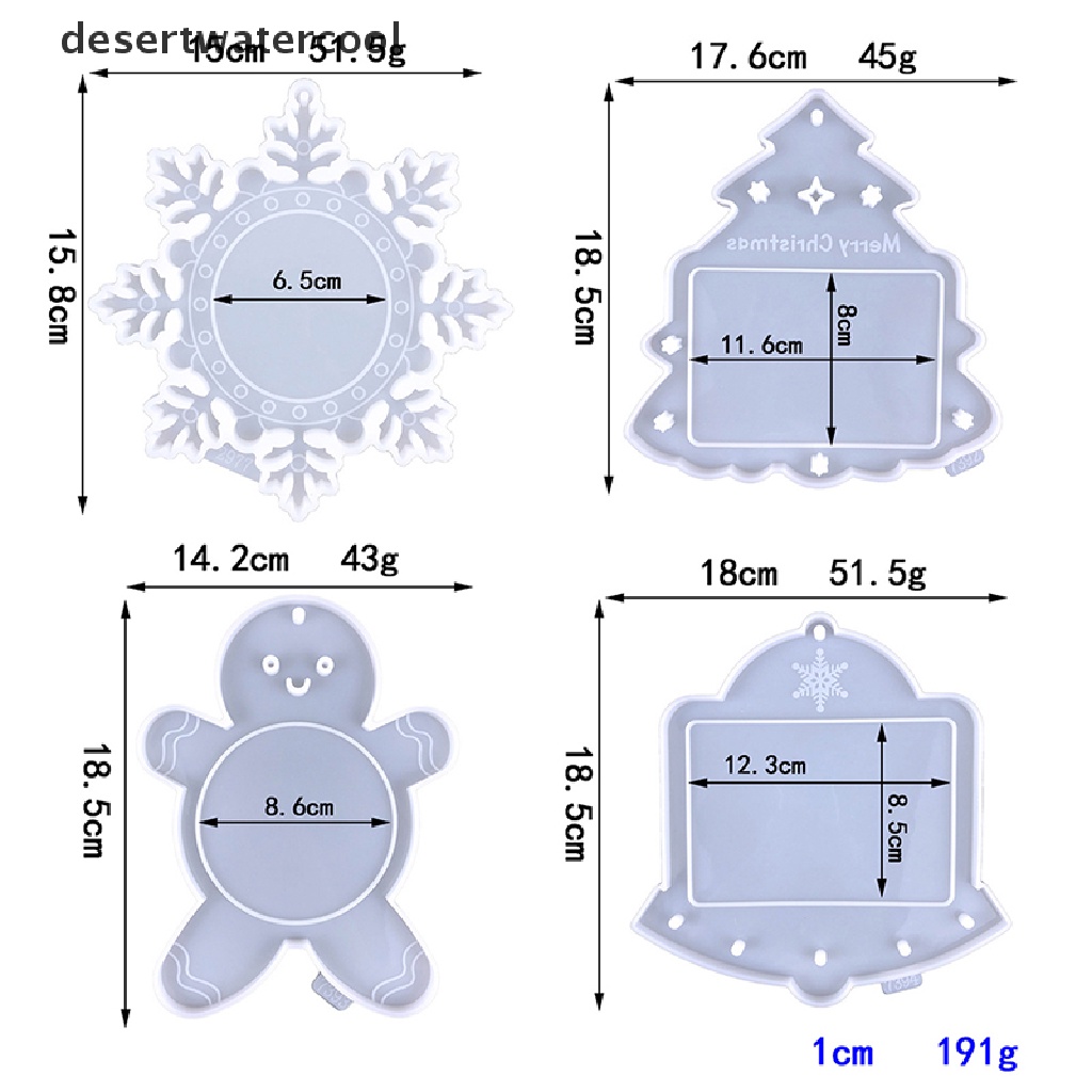 Cetakan Bingkai Foto Natal Bahan Silikon Resin Untuk Dekorasi