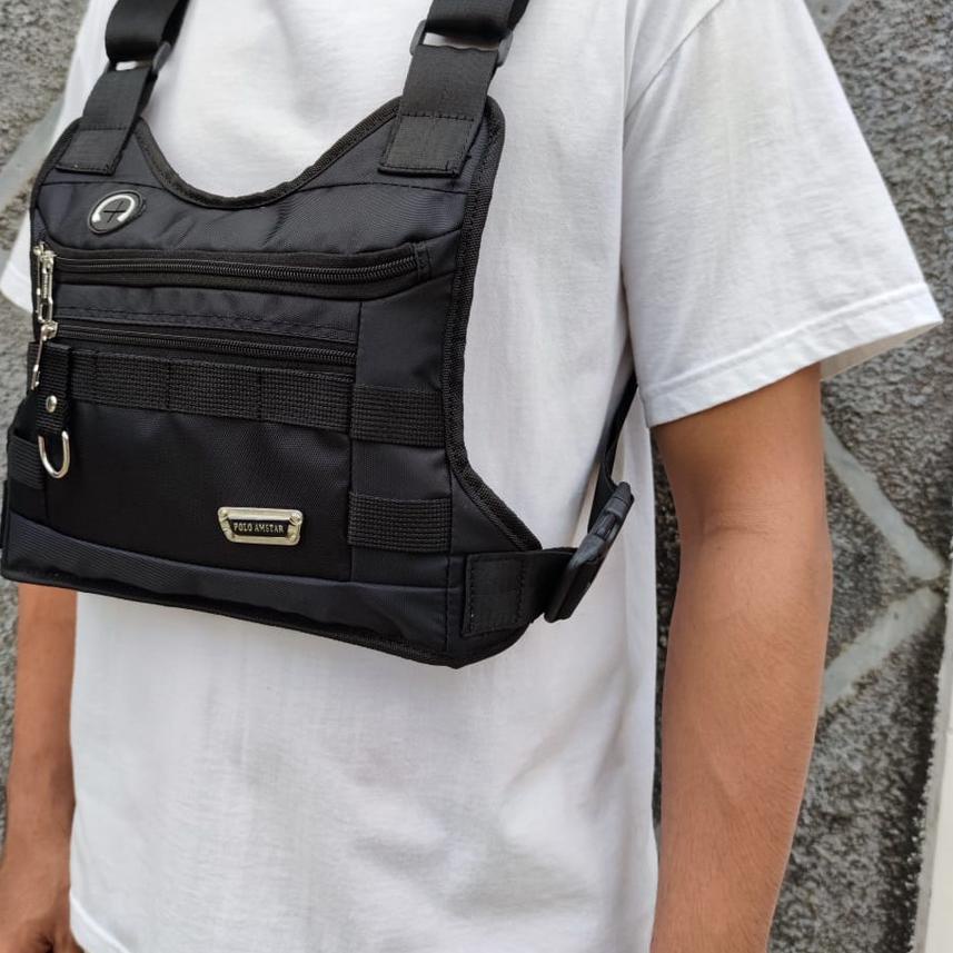 Chest Bag Chest Rig Bag Tas Dada Tas Rompi Tas Sepeda Tas Selempang Dada Pria