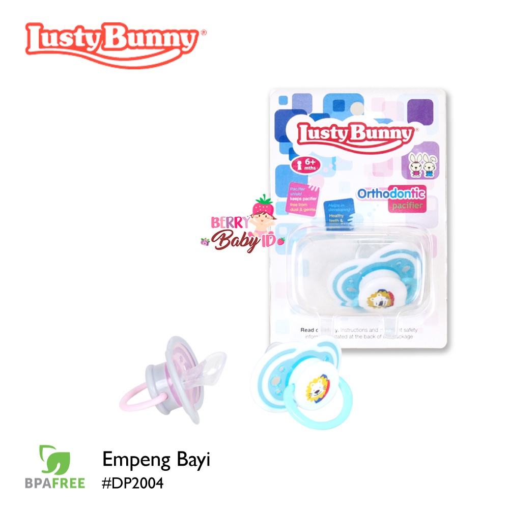 Lusty Bunny Pacifier Orthodontic Silicone Empeng Bayi Silikon 6m+ Berry Mart