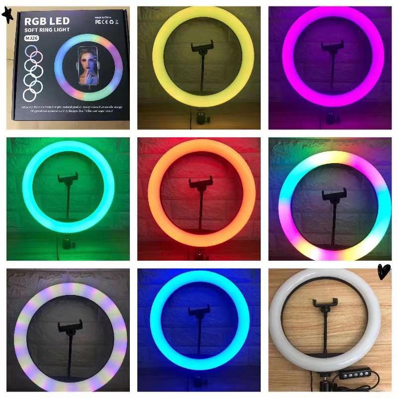 Soft Ring Light RGB LED MJ20 / Lampu Selfie Studio Photo ( 8 Inch / 20 cm )