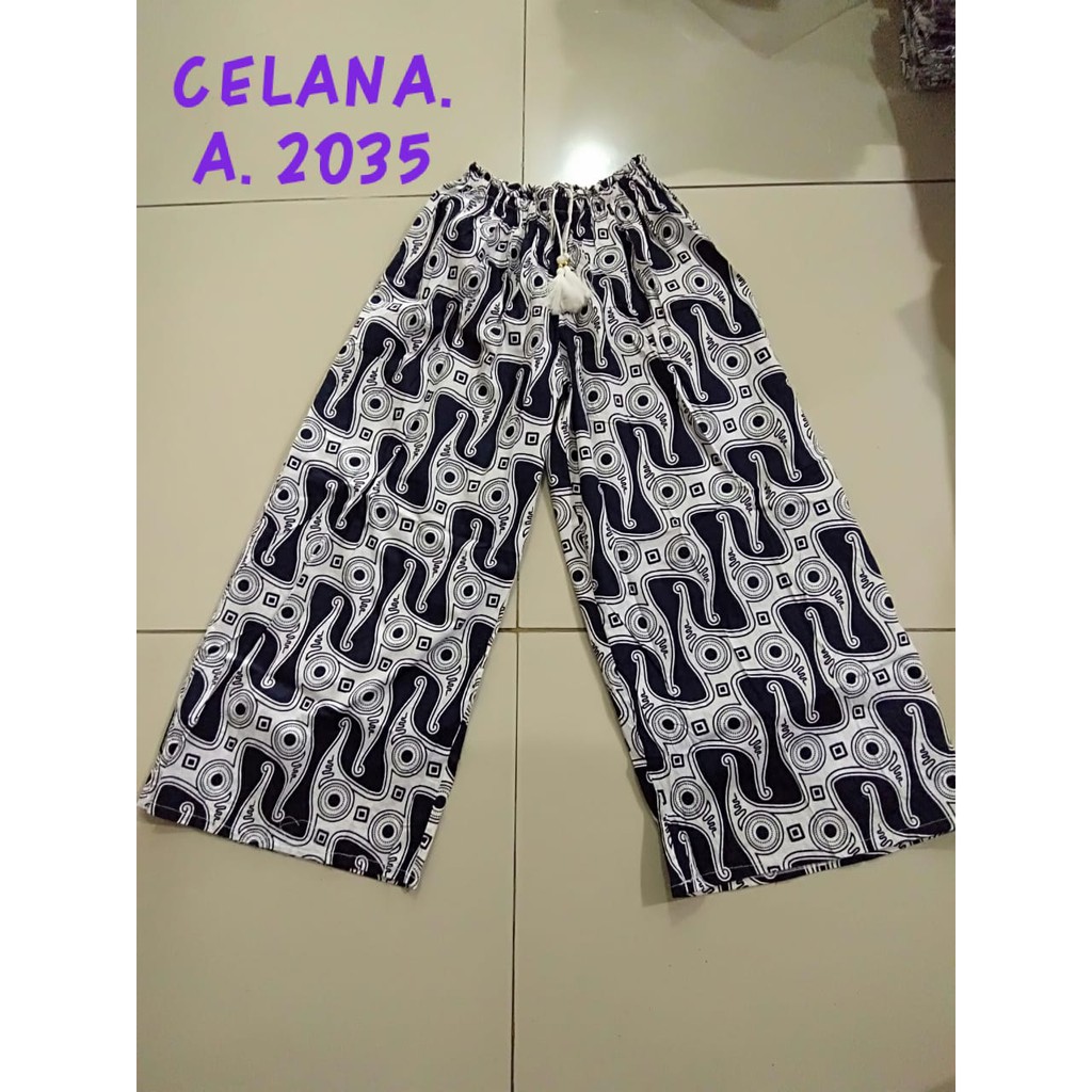 Celana batik wanita katun Stretch