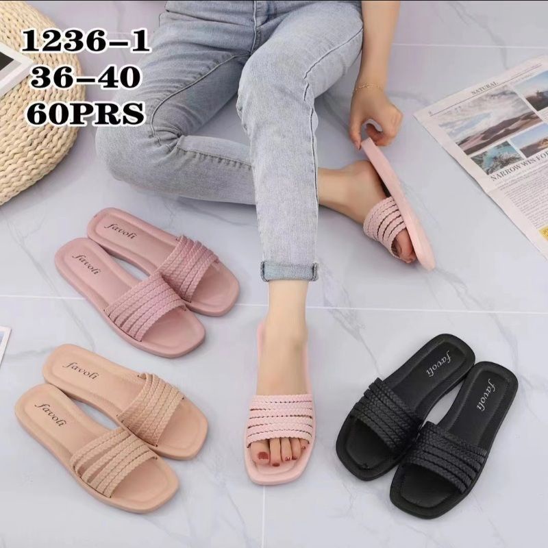 SANDAL KEPANG JELLY KARET WANITA IMPORT FAVOLI 1236