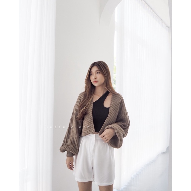Ryo Crop Cardigan / Crop Cardigan Premium / Oversize Cardigan / Baloon Cardigan / Outer Knit