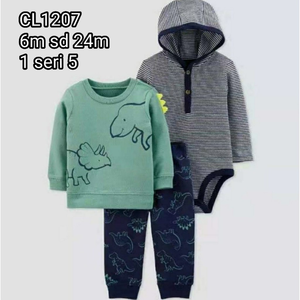 Catell Love Setelan sweter 3in1 Baby Boy&amp;Girl