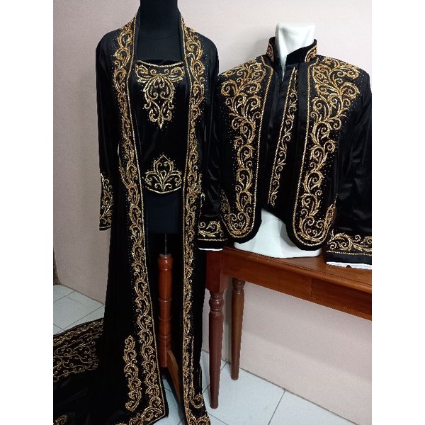 kebaya dan beskap bludru/ baju pengantin bludru / baju pengantin jawa