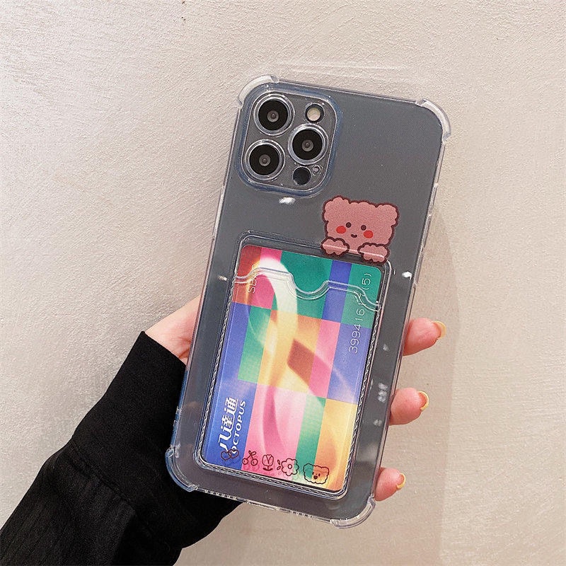 Soft Case Hp Transparan Tahan Goncangan Untuk Iphone 6 / 6s / 7 / 8plus / 11promax / Xr / X / Xs Max / Se 2020