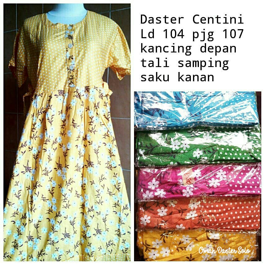 SYABINA DASTER Grosir Daster Batik Solo Lengan Pendek Kekinian Murah Satuan