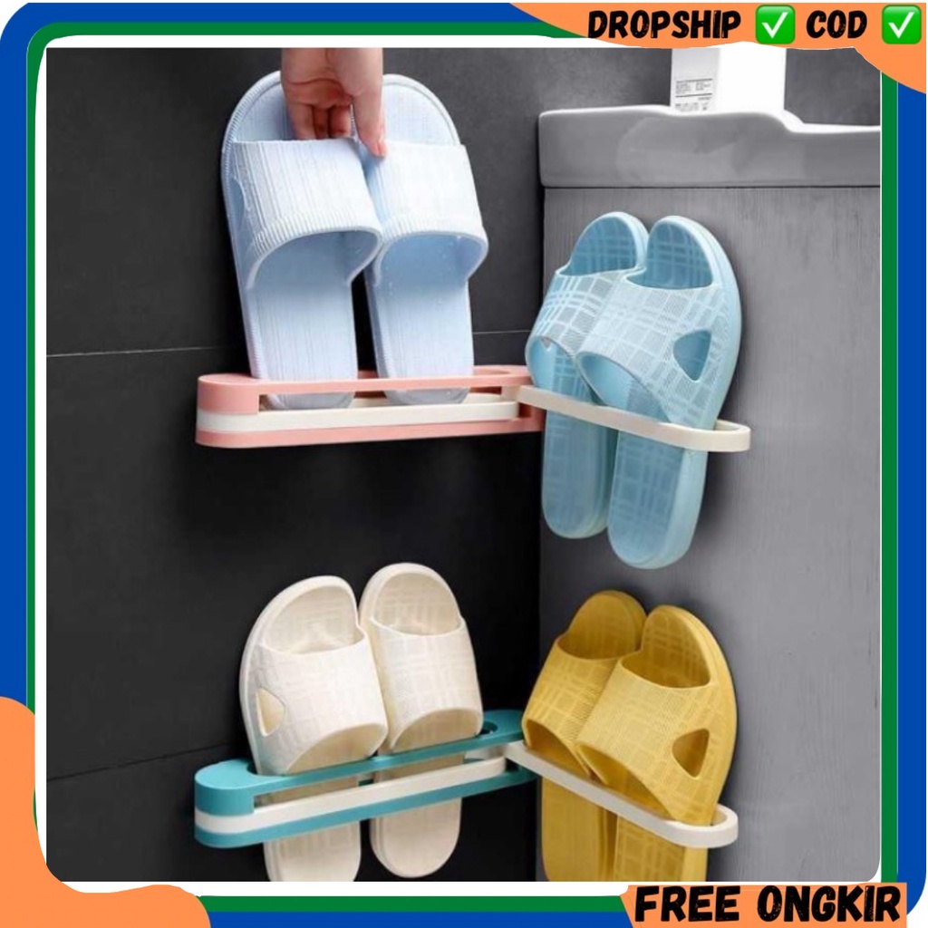 Gantungan Tempat Sandal Rotary Slipper Rack