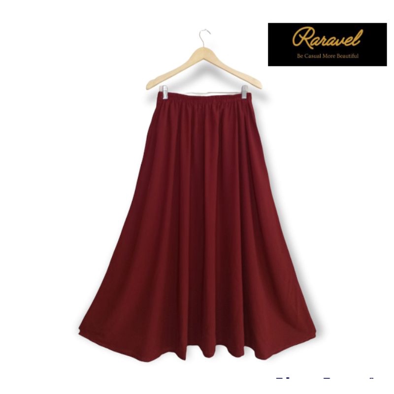 Rok Raravel Maida Black Navy Maroon Dusty Pink Caramel Rok Casual Cantik Terbaru Ori Bahan Wolfis bisa CoD