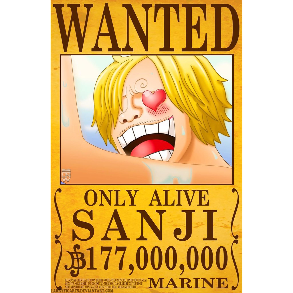 Sticker Poster Bounty One Piece Mugiwara Crew Vintage by Okashi Store-7