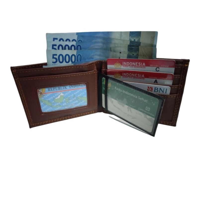 Dompet Fashion Dompet Lipat PU Leather