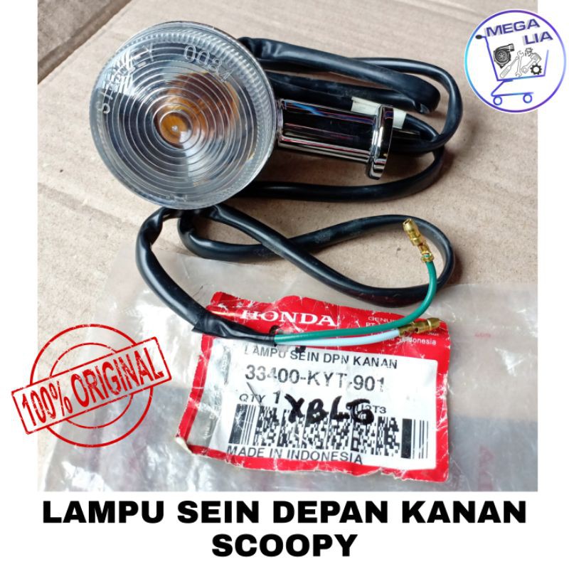 Lampu Sen Sein Riting Depan Kanan Scoopy Karbu 100% Ori Honda 33400-KYT-901