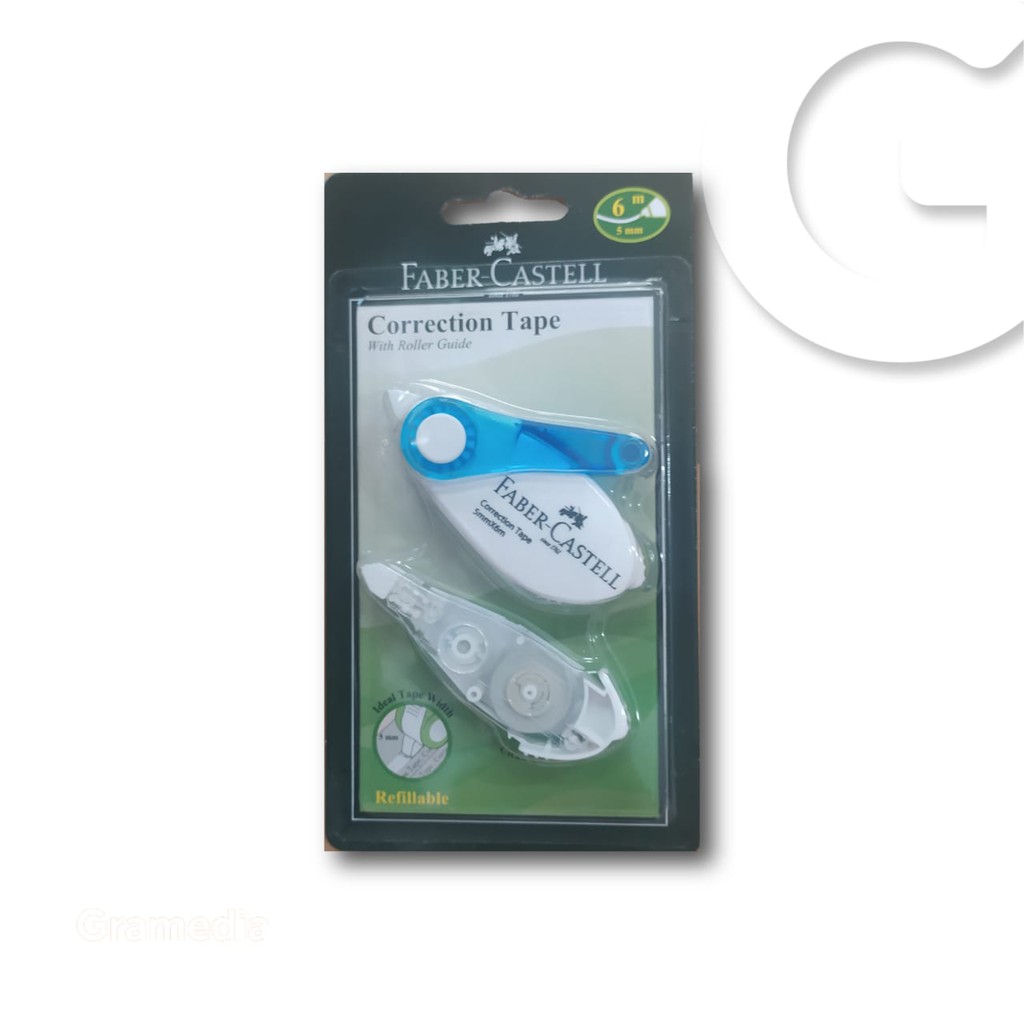 

Gramedia Gorontalo - Faber Castell Correction Tape SR 506 Blue Plus 1 Refill