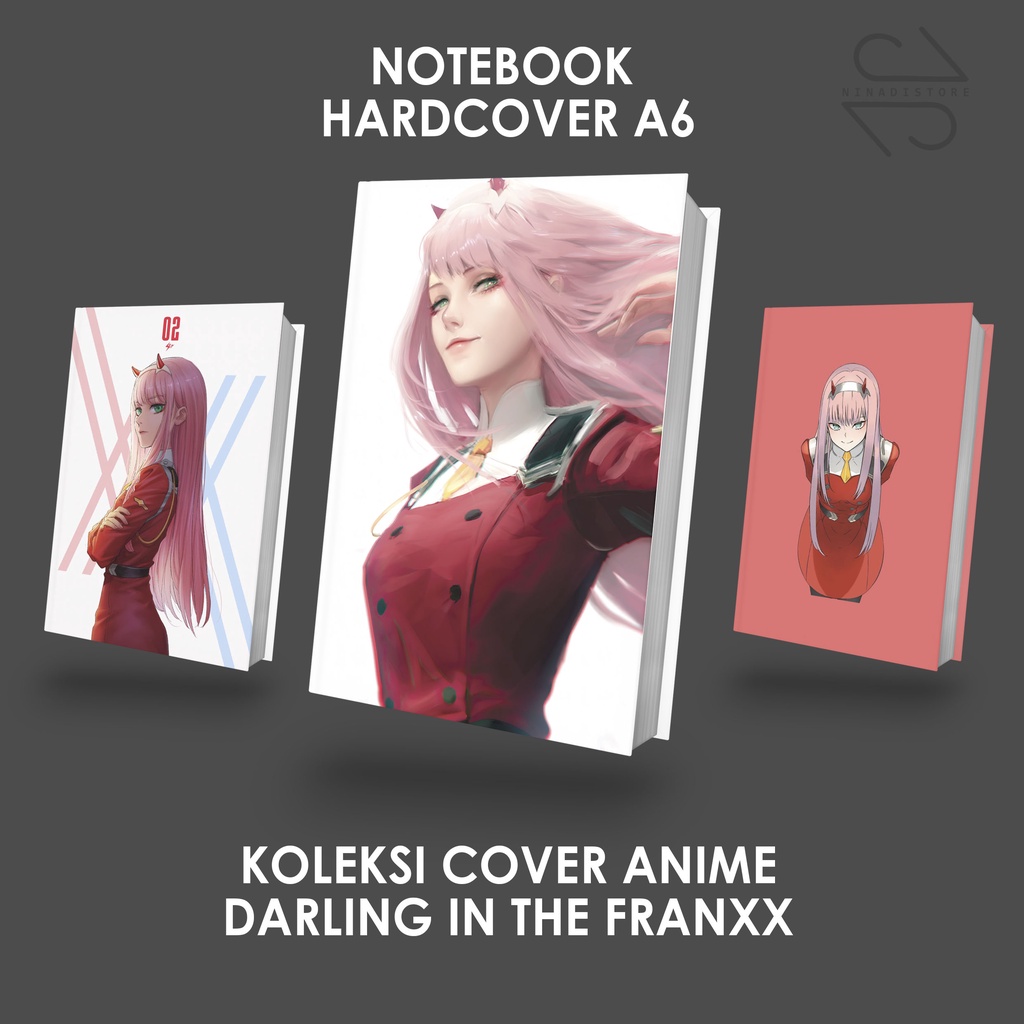

Pocket Book/Notebook Hardcover A6 isi polos dan garis Gambar Darling In The Franxx