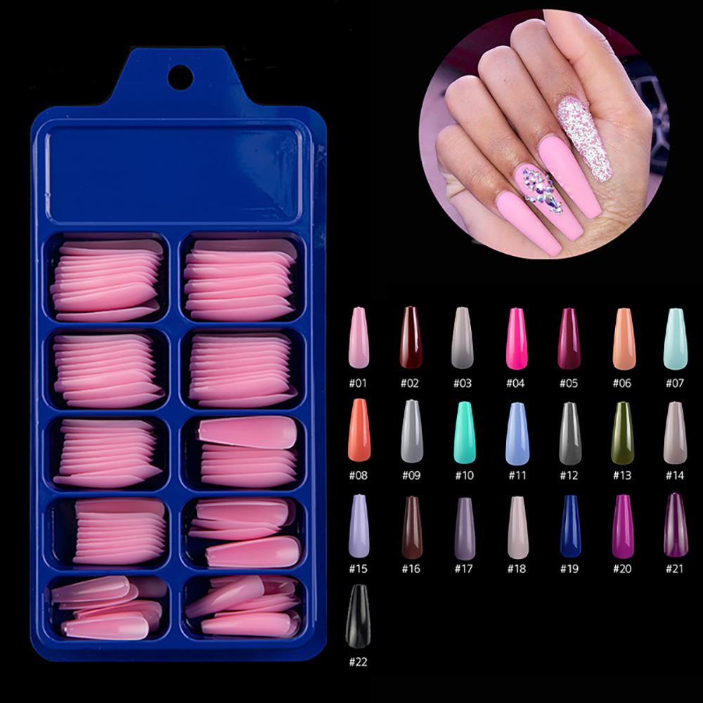 Mxbeauty Alat Nail Art Acrylic Candy Color Manicure Matte Kuku Palsu Ekstensi