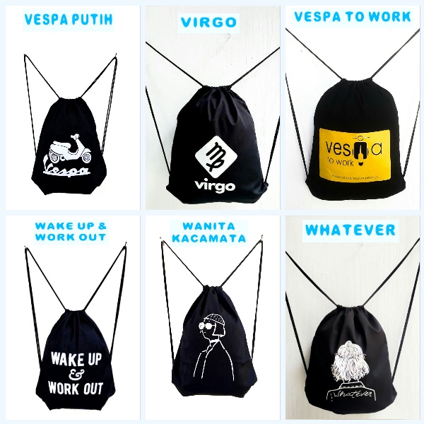 (PART 5 STRINGBAG TASLAN) tas Ransel string bag GENSHIN IMPACT KPOP drawstring multifungsi olahraga serut sablon bahan TASLAN premium new || Kiiyoomii ||