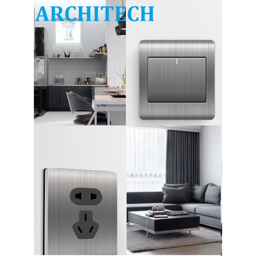 ARCHITECH PLATINUM B9 SILVER COLOKAN / SAKLAR USB / STOP KONTAK B9 NEW 2.3