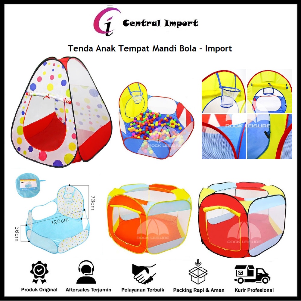 Tenda anak mandi bola - Ring bola - Import - Jumbo 1,2 meter