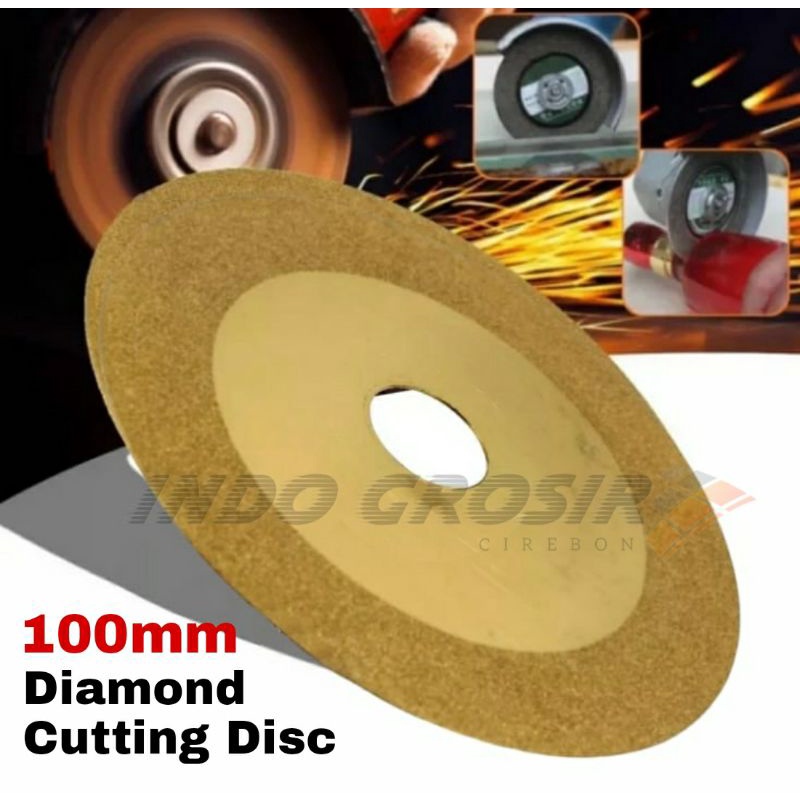 Cutting Disc Diamond Wheel 4&quot; Mata Pisau Potong Kaca Batu Akik Keramik Marmer 4 Inch Mata Pisau Gerinda