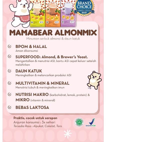 ✸ MamaBear Almon Mix Susu Almond Milk + Katuk mama Bear ♗