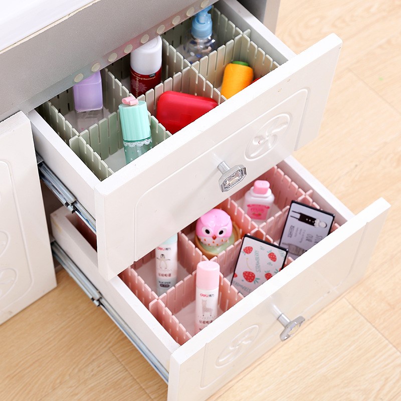 HOVELSHOP Sekat Laci Lemari Organizer Pembatas Partisi Rak Isi 4 Pcs