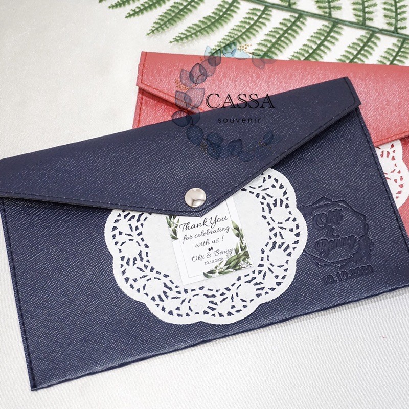 ENVELOPE POUCH ADA EMBOSS [MIN 100 PCS]-SOUVENIR PERNIKAHAN MURAH/ SOUVENIR UNIK/ SOUVENIR NEWNORMAL