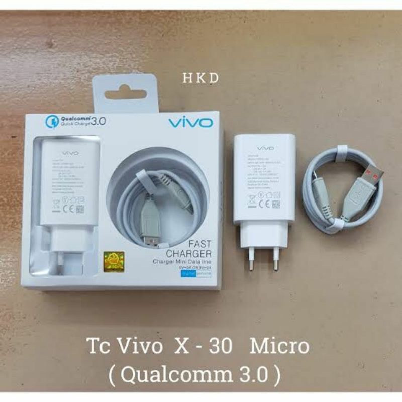 TC CHARGER CASAN VIVO X30 Q.C 3.0 SUPORT FAST CHARGING MICRO TYPE C