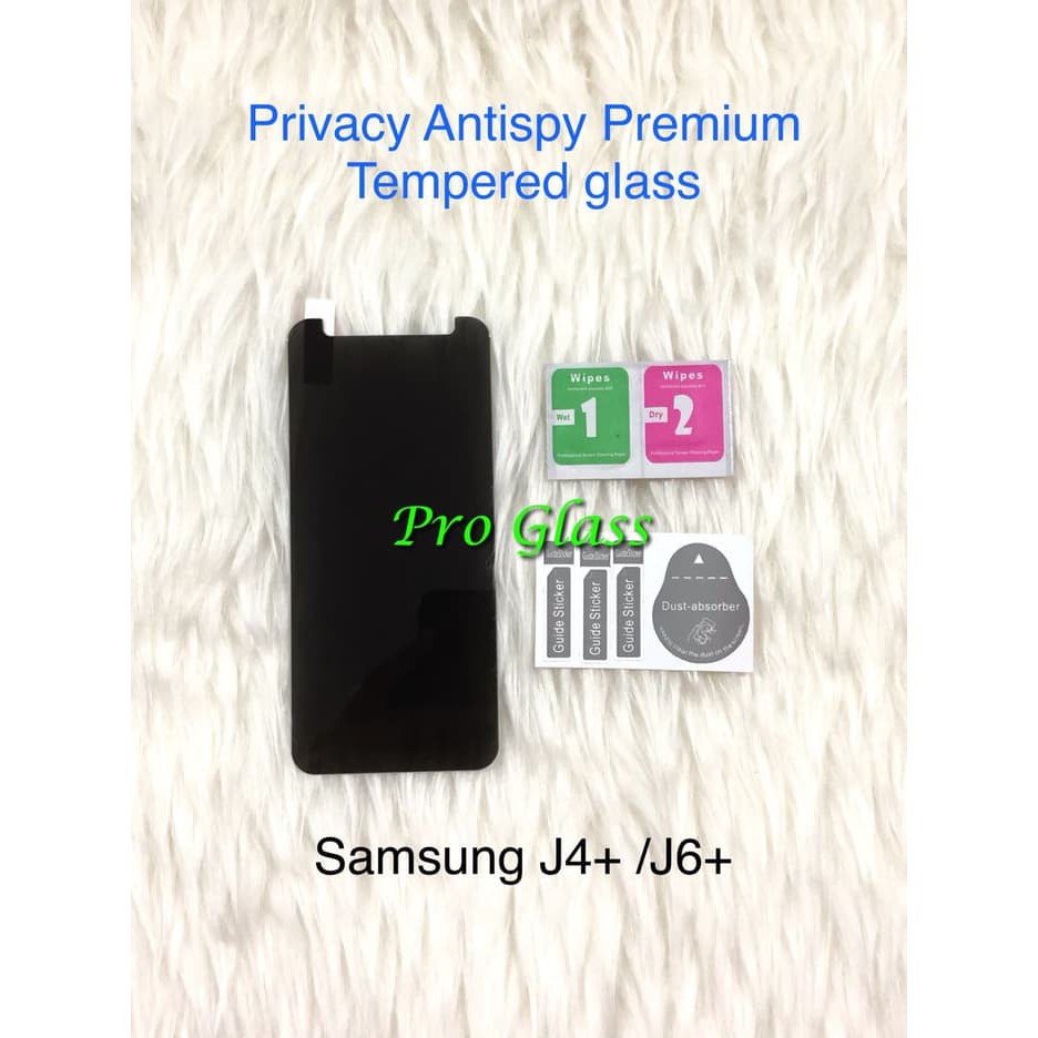 Samsung J4+ / Samsung J6+ Privacy Anti Spy / Antispy Premium Tempered Glass