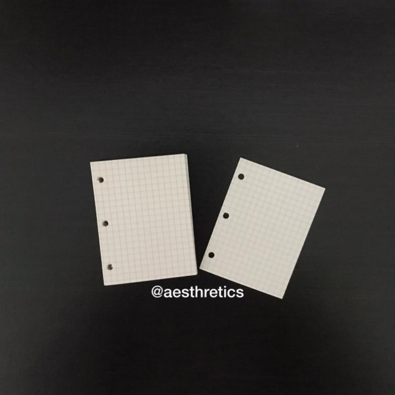 

Refill kertas binder 3 rings (Grid) 50pcs *Free Sleve