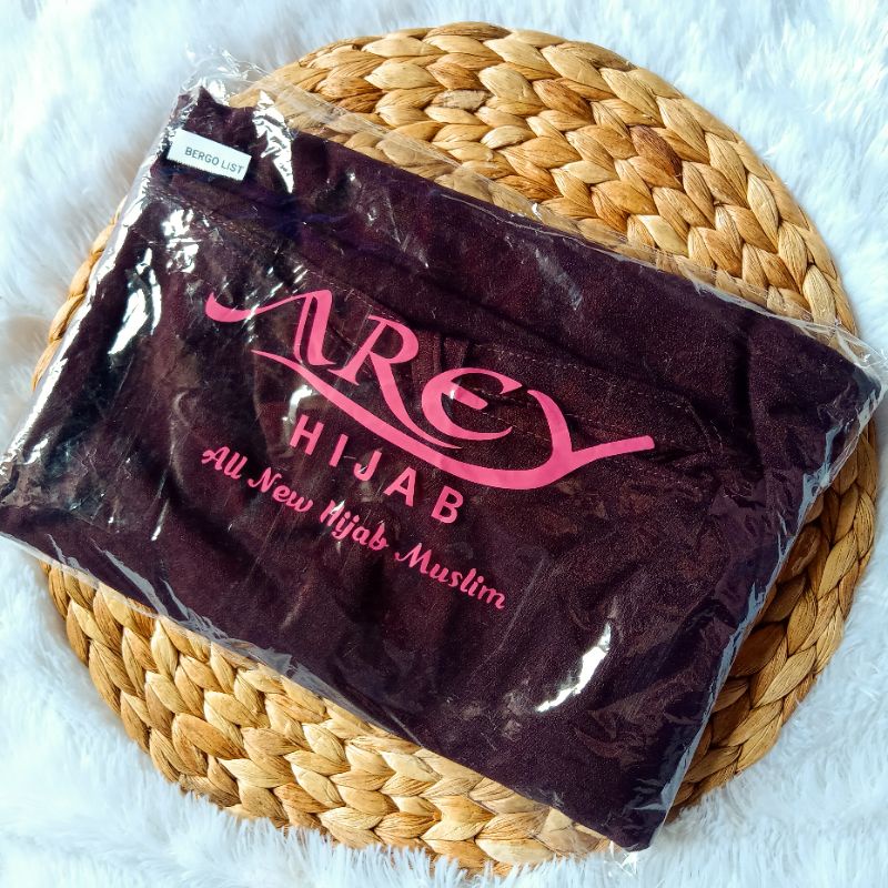 Hijab Instan AREY BERGO /jilbab bergo/ AREY BERGO LIST // BERGO FARAH-Merah Hati