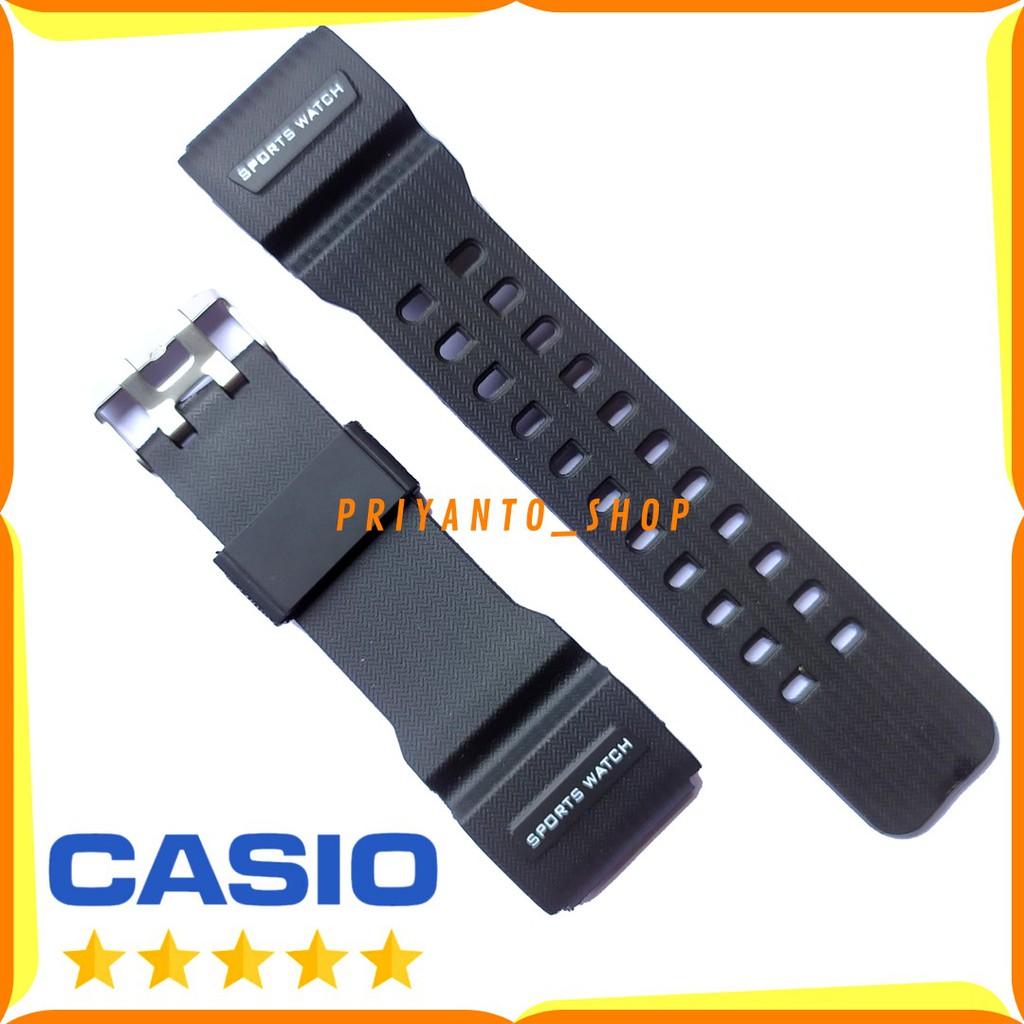 TALI JAM TANAGAN CASIO G-SHOCK GG 1000 GG-1000 HITAM LIST PUTIH STRAP WATCH TERMURAH