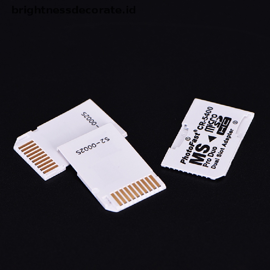 Adapter Card Reader Micro SDHC TF Ke Memory Stick MS Pro Duo 2 Slot Untuk PSP