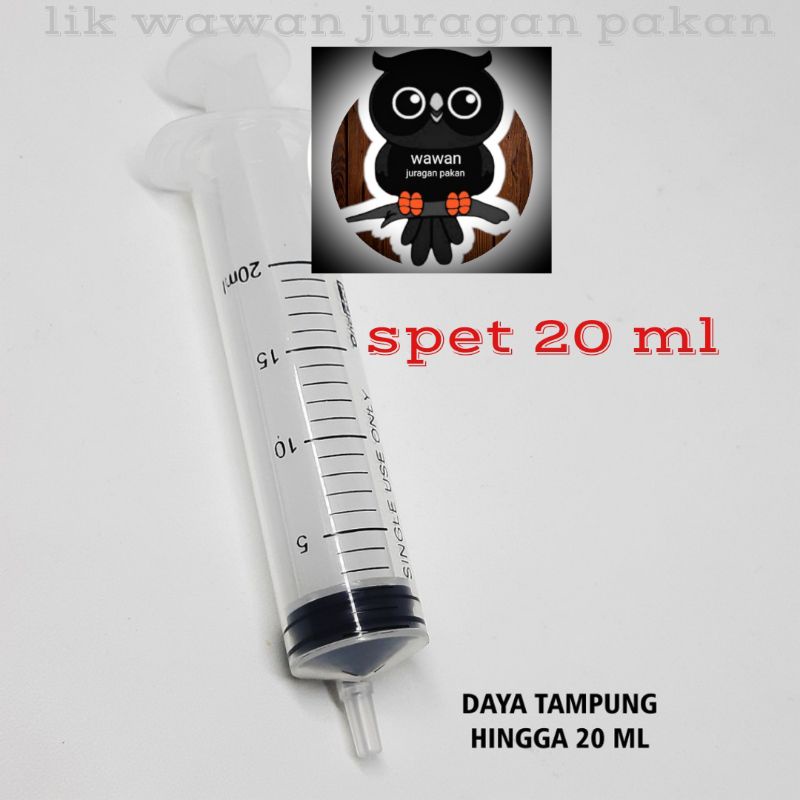 suntikan spet lolohan 20 ml, spet burung