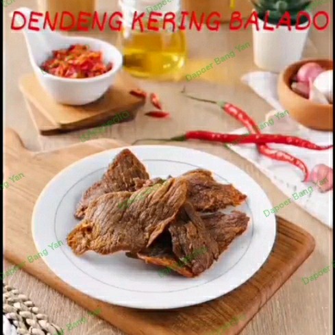 

✨COD✨ DENDENG KERING BALADO DAPOER BANG YAN - Pedas, 1/4 kg