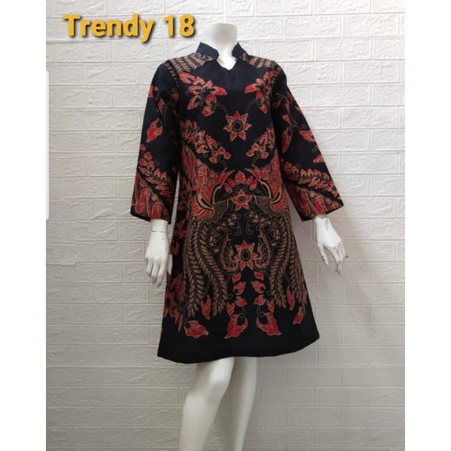 DRESS BATIK / TUNIK BATIK BUSUI BISA BUAT KERJA WANITA LAPIS FURING KAIN HALUS MURAH